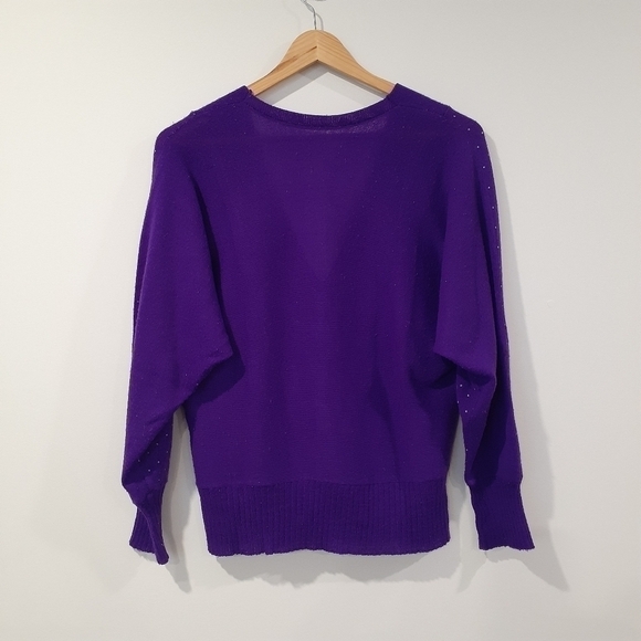 Lightweight 80's purple cardigan - Picture 3 of 4